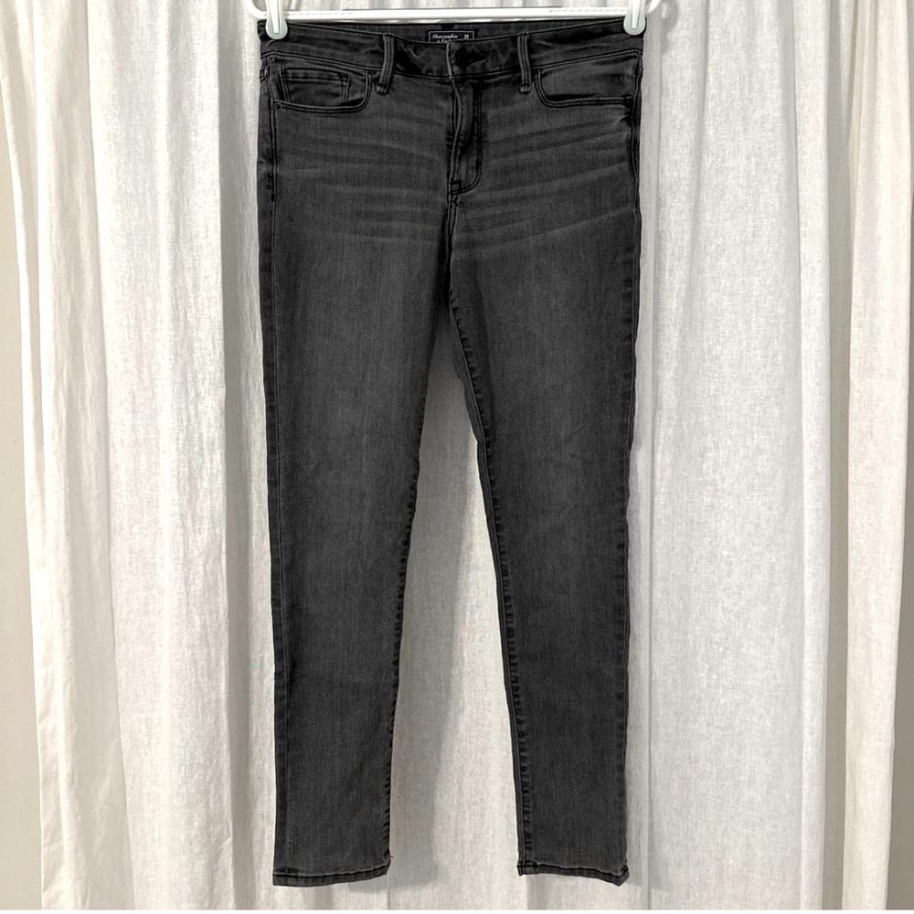 Abercrombie & Fitch Washed Black Skinny Jeans